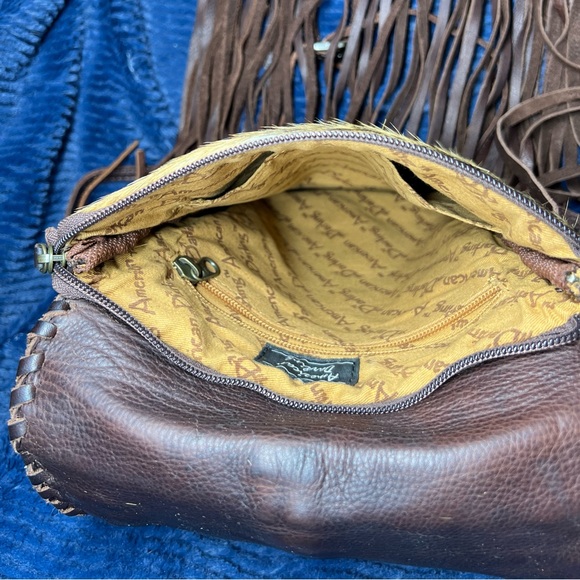 American Darling Leather Fringe Crossbody Purse Bag - Picture 8 of 10